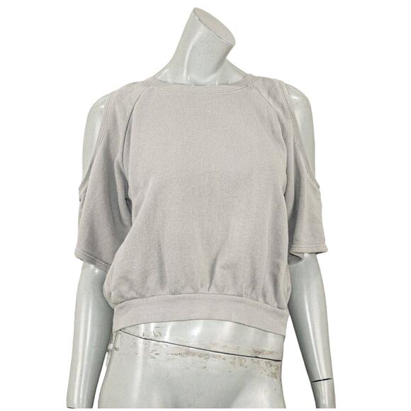 MOUSSY Women's Gray Cold Shoulder Knit Sweater top in Cotton - Picture 1 of 7